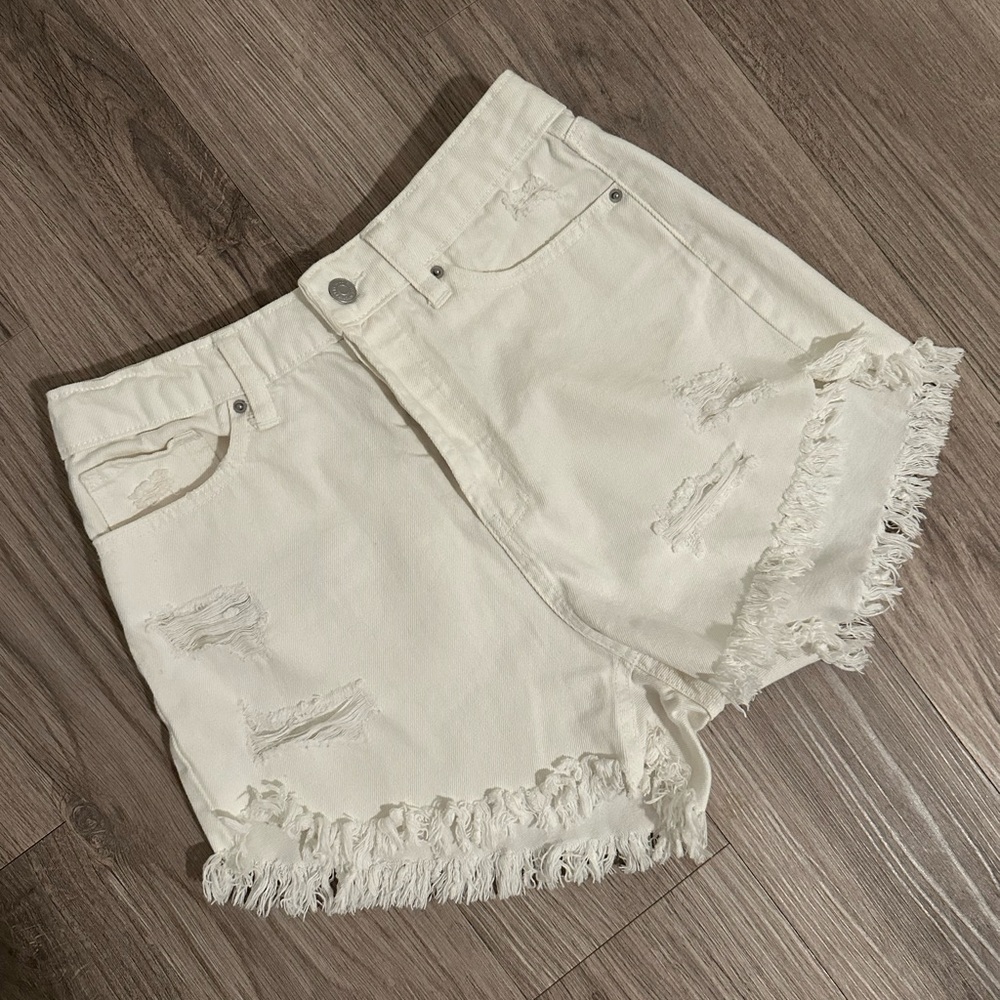 Wild Fable White Frayed Jean Shorts